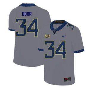 Men's West Virginia Mountaineers NCAA #34 Lorenzo Dorr Gray Authentic Nike 2019 Stitched College Football Jersey PQ15N53QK